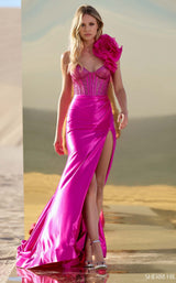 1 of 3 Sherri Hill 56764 Fuchsia