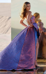 3 of 3 Sherri Hill 56850 Turquoise/Coffee