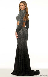 3 of 3 Sherri Hill 57003 Black/Silver