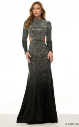 2 of 3 Sherri Hill 57003 Black/Silver