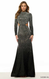 1 of 3 Sherri Hill 57003 Black/Silver