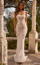 1 of 4 Sherri Hill 57072 Ivory/Nude