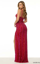 3 of 3 Sherri Hill 57220 Fuchsia Red