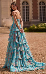 3 of 3 Sherri Hill 57775 Aqua Print
