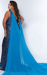3 of 4 Sydneys Closet JK2407 Fuchsia-Sky