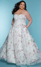 2 of 3 Sydneys Closet SC5323 Ivory Floral