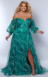 2 of 3 Sydneys Closet SC7386 Green-Floral