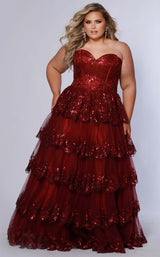1 of 8 Sydneys Closet SC7398 Burgundy