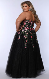 3 of 3 Sydneys Closet SC7407 Black Floral