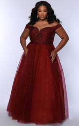 1 of 5 Sydneys Closet SC7428 Burgundy