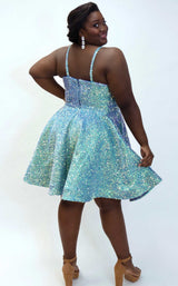 4 of 4 Sydneys Closet SC8125 Iridescent Blue