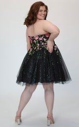 7 of 7 Sydneys Closet SC8137 Black Floral