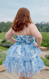 9 of 9 Sydneys Closet SC8151 Blue Floral