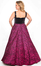 3 of 4 Sydneys Closet TE2041 Black/Magenta