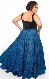 4 of 4 Sydneys Closet TE2041 Black-Topaz