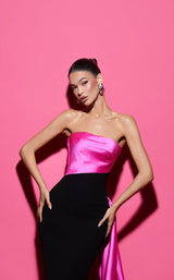 3 of 6 Tarik Ediz 98403 Black/Fuchsia