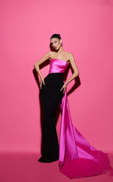 1 of 6 Tarik Ediz 98403 Black/Fuchsia