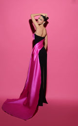5 of 6 Tarik Ediz 98403 Black/Fuchsia