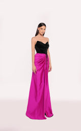 1 of 2 Tarik Ediz 98793 Black/Fuchsia