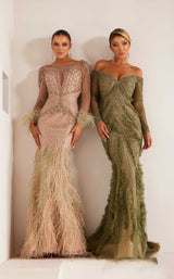 2 of 4 Terani 241GL2631 Sage-Champagne, Olive-Nude