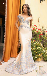 2 of 5 Terani 242E3137 Denim-Champagne