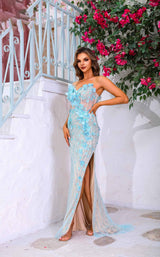 2 of 3 Terani 251P4048 Tiffany/Nude