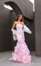 2 of 3 Terani 251P4091 Baby Pink