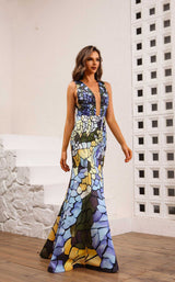 2 of 3 Terani 251P4146 Blue Multi