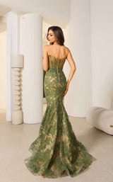 5 of 5 Terani 251p4355 Green/Nude