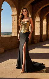 1 of 2 Terani 261P6661 Black/Gold