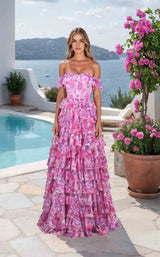 1 of 2 Terani 261P6091 Magenta Multi