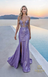 1 of 2 Terani 261P6188 Lilac/Nude