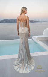 2 of 2 Terani 261P6625 Baby Blue/Nude