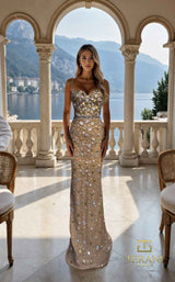 1 of 2 Terani 261P6735 Nude Multi