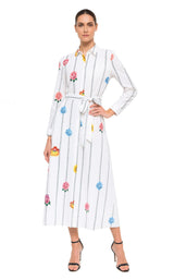 1 of 2 Terani J6746 Ivory Multi