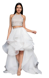 1 of 12 Terani 1811P5703 Ivory/Nude