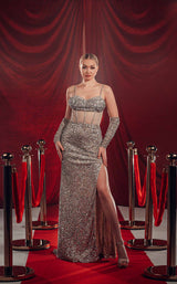1 of 2 Chic and Holland ZAP120021S Nude/Silver