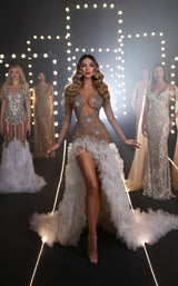 1 of 2 Chic and Holland ZRH440011 Nude-Silver-Ivory
