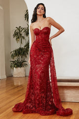 9 of 9 Cinderella Divine CB046 Deep Red