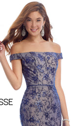 3 of 4 Clarisse 8014 Navy/Nude