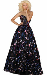 1 of 4 Clarisse 8243 Black-Royal-Multi