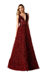 1 of 2 Edward Arsouni Couture 0297 Red