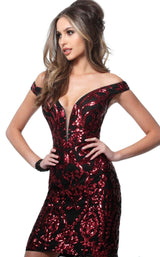1 of 4 Jovani 2666BG Black/Red