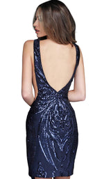 2 of 4 Jovani 3187 Navy