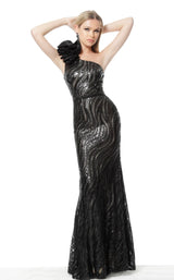 3 of 6 Jovani 56095BG Black