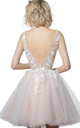 4 of 12 Jovani 63987 Off White/Blush