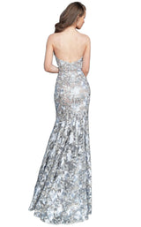 3 of 4 Jovani 67330 Silver Nude