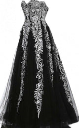 4 of 7 Jovani JVN66970BG Black/White