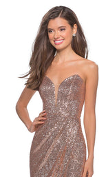 5 of 8 La Femme 28180 Dress Rose Gold