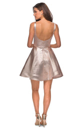 4 of 8 La Femme 28181 Dress Rose Gold